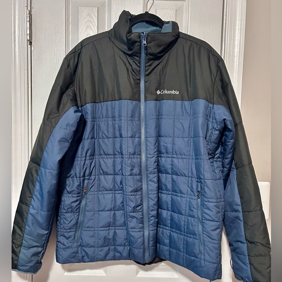 EUC COLUMBIA Blue Plaid Men’s Omni Heat 3-1 Interchange Jacket - Picture 10 of 14